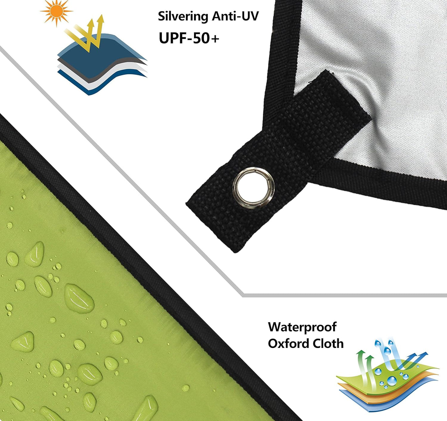 WoneNice 10' x 13' Waterproof Camping Tarp - Lightweight Hammock Rain Fly for Backpacking, Hiking, Travel - Windproof Shelter, Compact & Durable Tent Tarp Cover