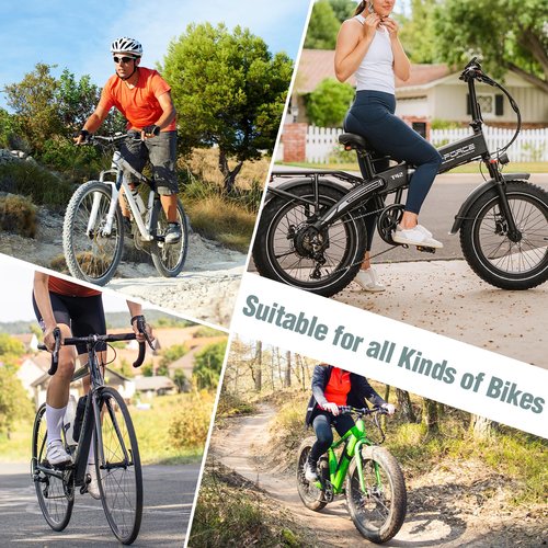 PP 9/16 Inch Mountain Bike Pedals - 1 Pair with Reflective Strips, Non-Skid Platforms, Waterproof for Road, Mountain, E-Bike & BMX