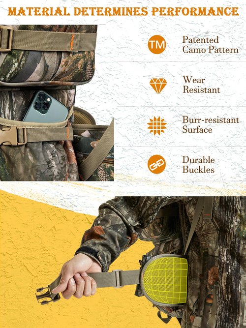 NEW VIEW Hunting Backpacks for Men 60L, Camo Hunting Bags for Deer Elk, Waterproof Large Pack with Rain Cover