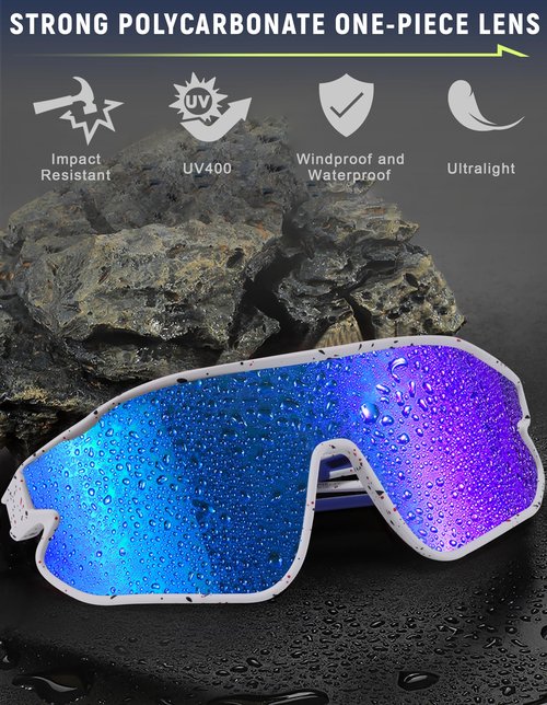 NICBOOY Youth Baseball Sunglasses 2 Pairs Boys Sunglasses, Baseball Cycling Shades Running UV400 Kids Sunglasses