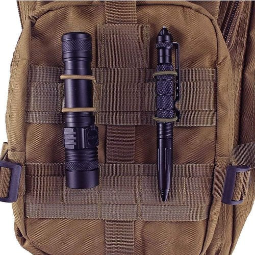 Yatrouys Tactical Gear Holder Clip Molle Web Dominator Elastic Strings Buckle 10pcs for Tactical Backpacks Molle Bags (Army Green)