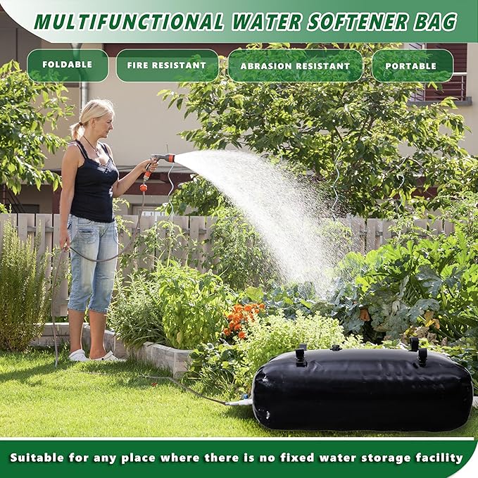 MXQMKL 760 L/200 gal Water Bladder Storage Containers, Foldable Portable Water Tank Large Capacity Soft Water Bag, Drought Resistance, Fire Prevention, Emergency Water
