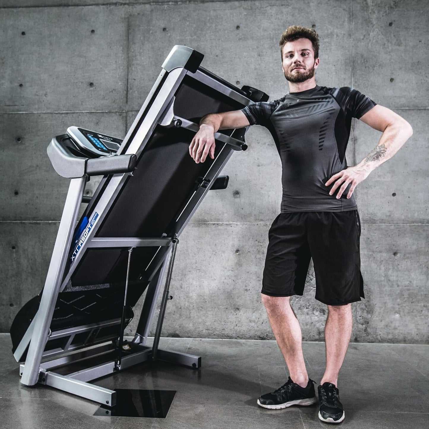XTERRA Fitness Sport Series Premium Folding Smart Treadmill, Handlebar Speed and Incline Controls, Large XTRASoft Cushioned Running Deck, Built-in FTMS-Enabled Bluetooth with XTERRA+ Fitness App