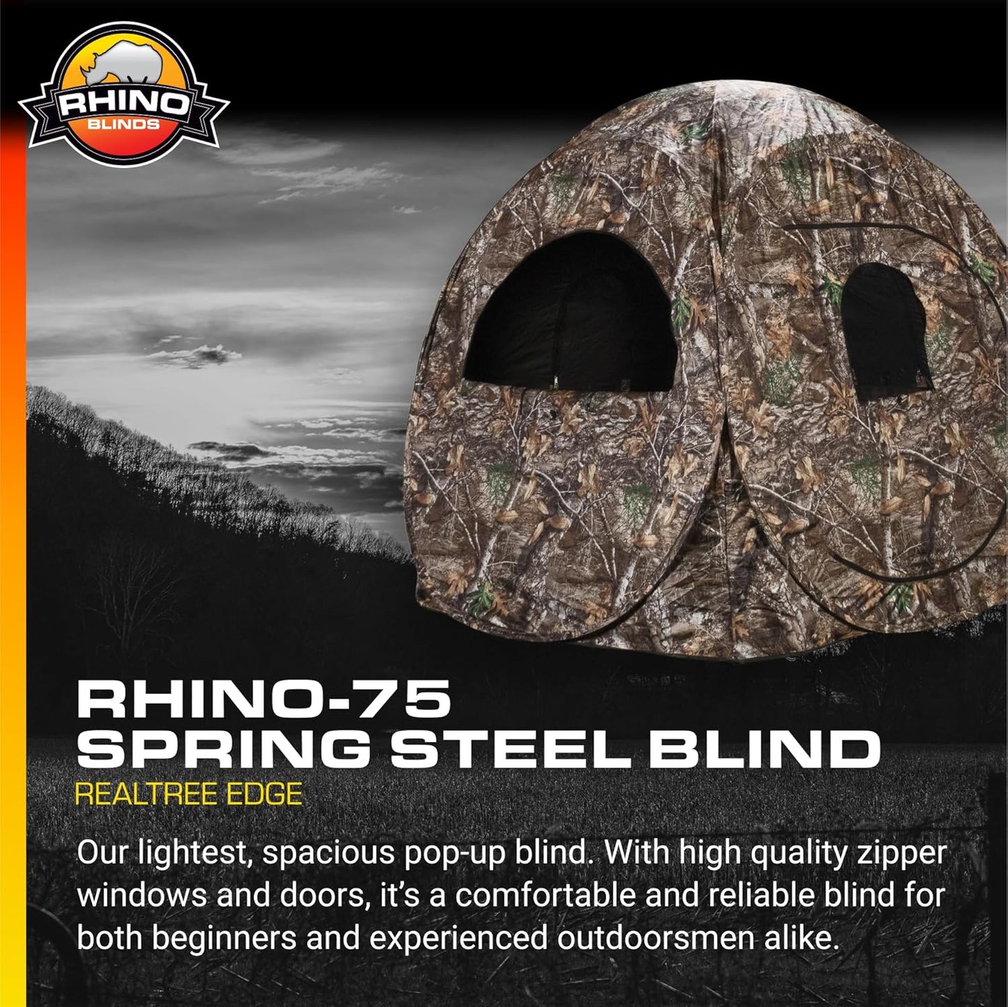 RHINO Blinds R75 2 Person Hunting Ground Blind