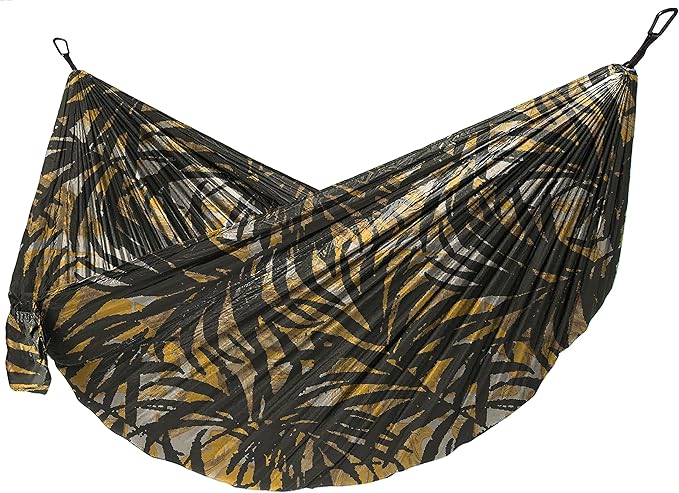 Hurley Duo Camping Hammock - 1 Person Portable Hammock for Camping, Heavy Duty Hammock with Parachute Nylon Fabric - Camping Accessories & Camping Gear for Outdoor Activities - Holds Up to 400lbs
