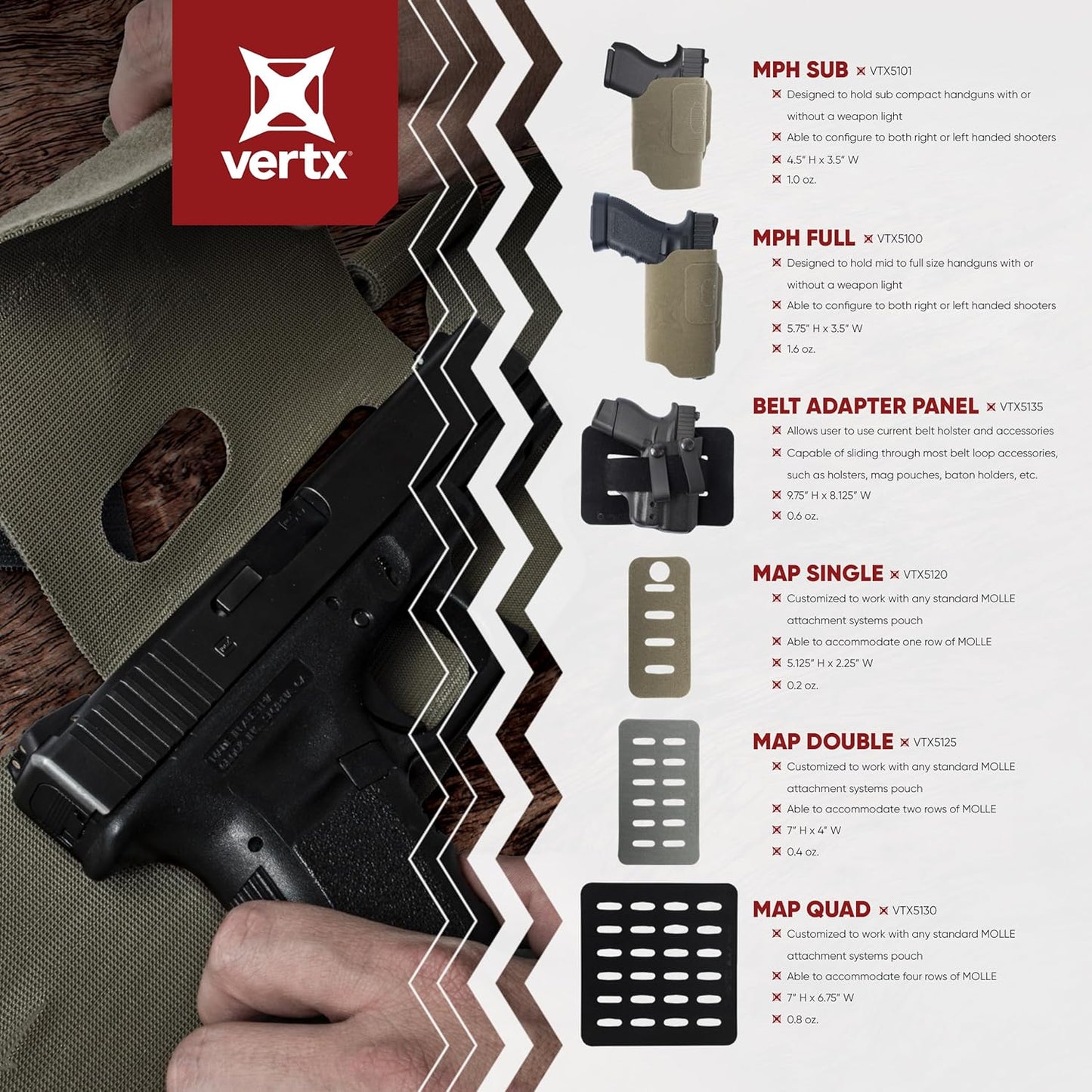 Vertx Tactigami Tactical Accessories Gear Organizers