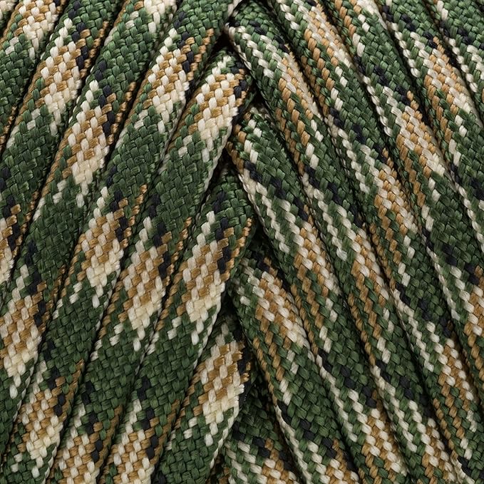 TOUGH-GRID Premium 550lb Paracord Rope -200ft - Forest Camo - 100% Nylon Type III Mil-Spec - UV & Abrasion Resistant - Heavy Duty Strands - Outdoor Survival Rope - Used by US Military - Made in USA