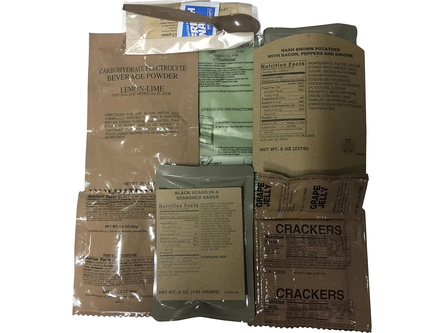 MRE (Meals-Ready-To-Eat) Sure-Pak Meal-2017 Pack Date-ACM (Elbow Macaroni in Tomato Sauce)