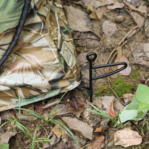 RunNico 6 Pcs Hunting Blind Stakes, Metal Ground Blind Anchor, Heavy-Duty Tent Stakes Pegs for Outdoor Easier Hunting Camping Tent and Tarps Installation