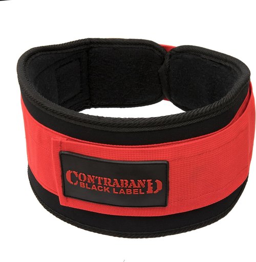 Contraband Black Label 4040 5in Foam Padded Weight Lifting Belt w/Hook & Loop - Perfect Heavy Duty Back Support for Weightlifting Bodybuilding Powerlifting - Men & Women