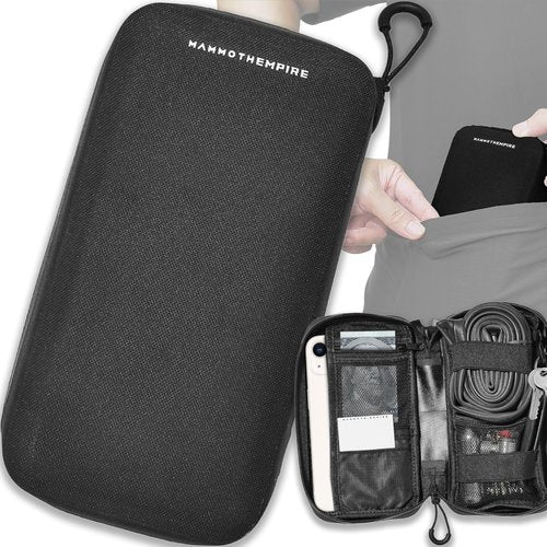 MAMMOTH EMPIRE Cycling Wallet Multi-use Waterproof Phone Pouch Bike Wallet Bike Pouch Edc Pouch Organizer Bike Cellphone Waterproof Pouch Travel Wallet For Bicycle Bike Phone Pouch For Bike, black