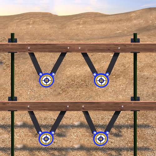 Atflbox T Post Target Hanger for AR500 Steel Targets, 4 Pack T Post Steel Target Mounting Bracket, Steel Shooting Target Mounting Hardware for Precision Shooting