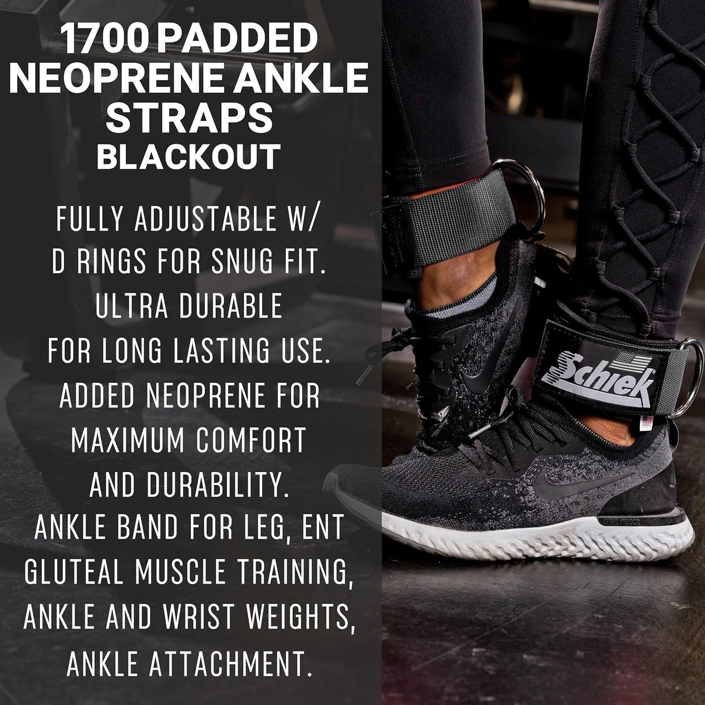 Schiek Sports Model 1700 Neoprene Ankle Straps