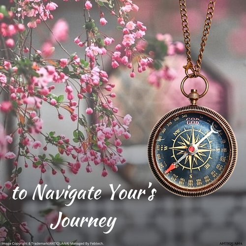 ANTIQUANA Compass with Wooden Box - Father to Son Gifts - Graduation Day Gifts