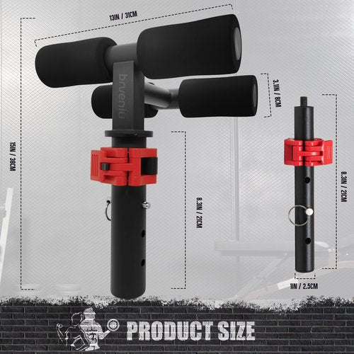 Tib Bar for Tibialis Anterior and Calf Muscle Training Adjustable 1" & 2" Barbell Plate Compatibility, Heavy-Duty Steel, Ideal for Lower Leg Strength, Shin Splint Prevention, and Home Gym Use (Black)