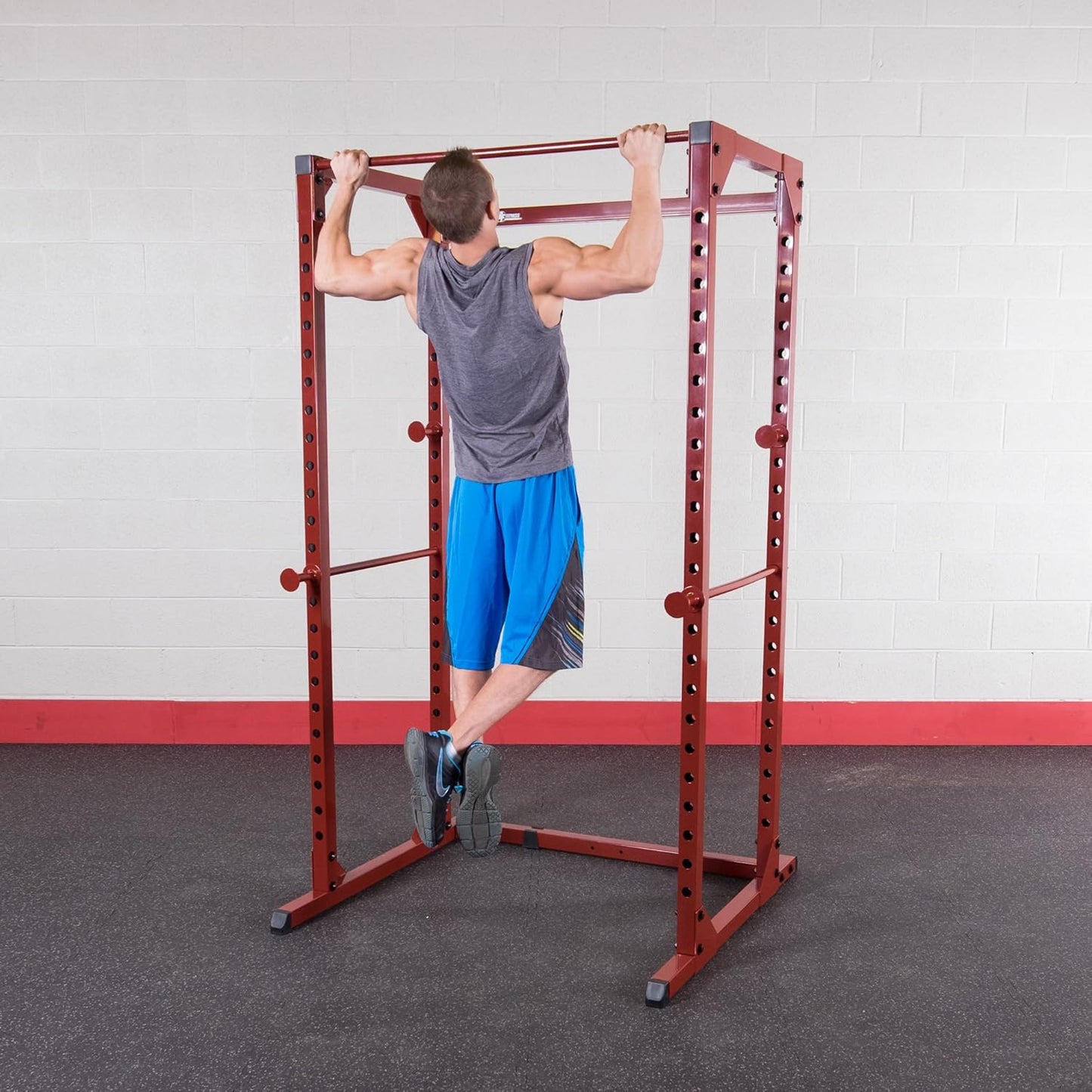 Power Rack for Home Gym - 14-Gauge Steel, 500lb Capacity, Chin Bar & 23 Safety Bars