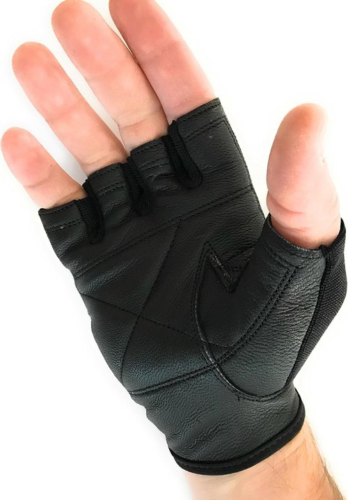 Gym Gloves Black with Wrist Closure for Man & Women, Padded Workout Crossfit, Weightlifting,Biking.