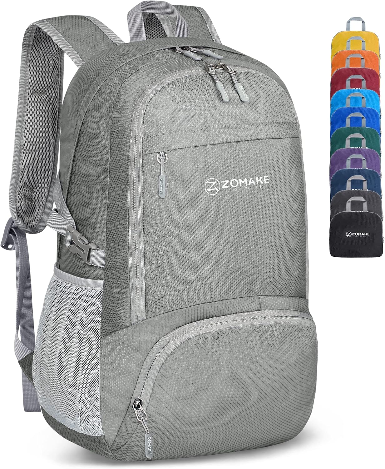 ZOMAKE Lightweight Packable Backpack 30L, Foldable Hiking Backpacks Water Resistant Compact Folding Daypack for Travel(Black)