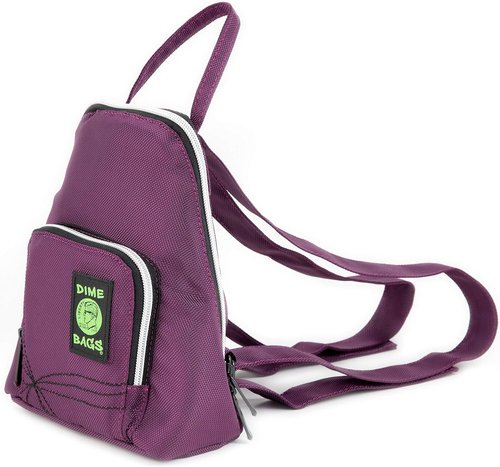 Dime Bags Small Everyday Backpack, Padded Straps, Secret Pocket, Heavy-Duty Zippers, Removable Airtight Bag, Hemp Fabric, Ideal for Festivals and Travel, Club Kid (Black)