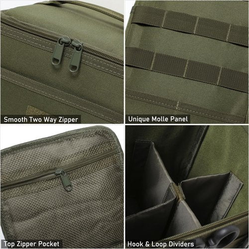 Lemubeane Tactical Camping Storage Bag 7L Utility Tote Bag Trunk Organizer (OD Green)