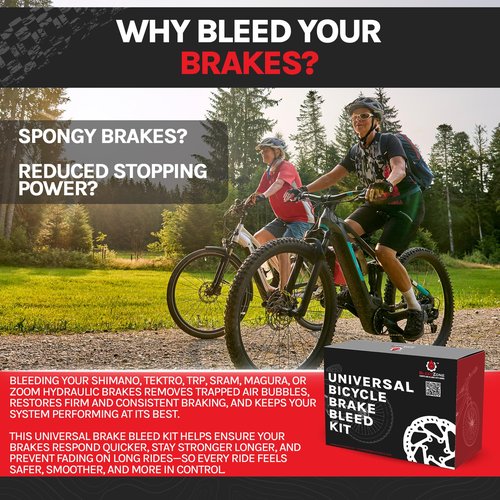 BleedZone Universal Brake Bleed Kit - Hydraulic Brake Bleeding Kit Compatible with Shimano, Tektro, Magura, SRAM, Zoom - Complete Bike Brake Bleeder Kit for MTB, Road, and All Bicycle Types