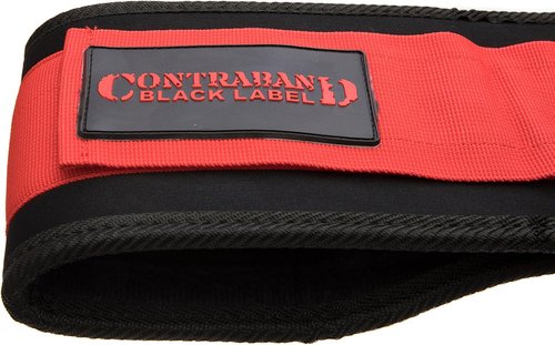Contraband Black Label 4040 5in Foam Padded Weight Lifting Belt w/Hook & Loop - Perfect Heavy Duty Back Support for Weightlifting Bodybuilding Powerlifting - Men & Women