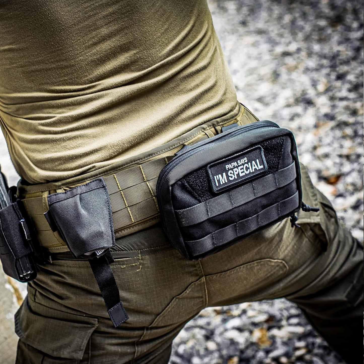 OneTigris MOLLE Pouch, Tactical Admin Pouch Belt EDC Tool Organizer Zippered Utility Waist Pack 7.5"x5"x2"
