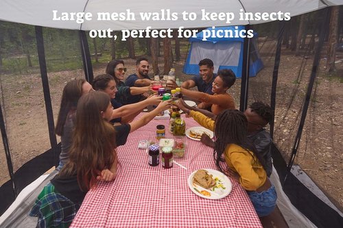 Magnetic Screen House, Magnetic Screen Shelter for Camping, Travel, Picnics, Tailgating, and More