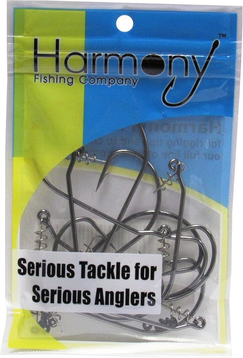 Harmony Fishing Razor Series Swimbait Hook (10 Pack w/ 10 Bait Pegs) - Soft Plastic Bass Fishing Hooks with Spring Lock Pins