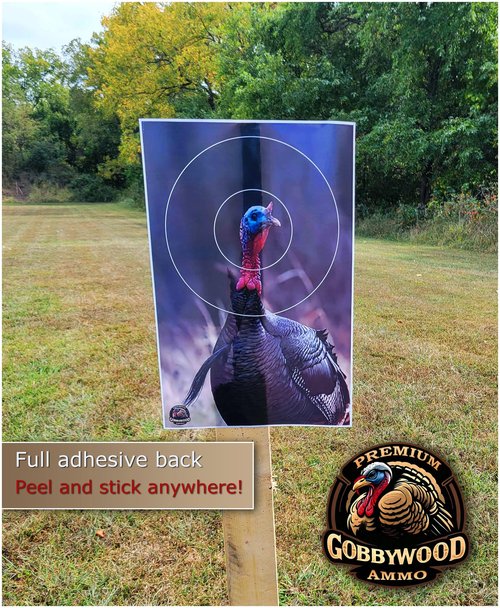 Peel & Stick Reactive Turkey Target 12" x 18" (5 Pack).