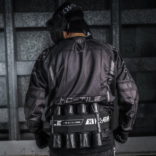 HK Army Proline Paintball Jersey for Men - Black Padded Paintball Shirt (Large)