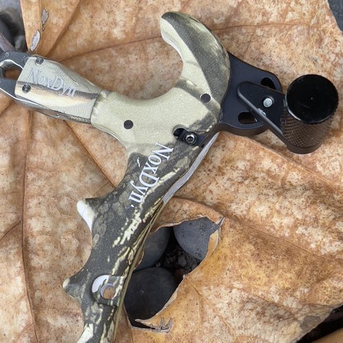 NoxDyn Camo Bow Release for Compound Bow, 4-Finger Archery Release 360° Rotatable Thumb Release for Compound Bow