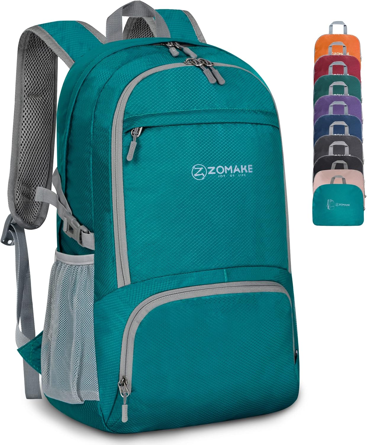 ZOMAKE Lightweight Packable Backpack 30L, Foldable Hiking Backpacks Water Resistant Compact Folding Daypack for Travel(Black)