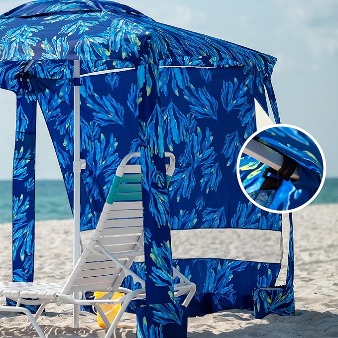 AMMSUN Beach Cabana Sidewall, Additional Privacy Sunwall for AMMSUN 6.2'×6.2' Beach Cabana, Easy Set Up and Take Down