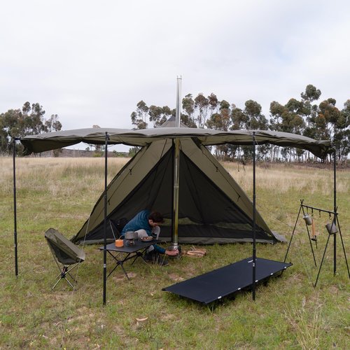 Naturehike Ranch Fire Teepee Tent, Hot Tent with Stove Jack, 4-6 Person Waterproof Windproof 4 Season Tent, Cold Weather Winter Tent for Camping