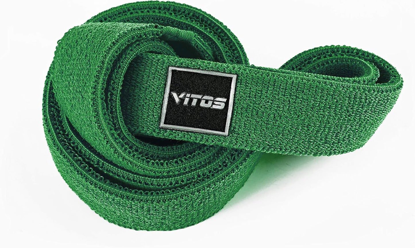 Vitos Fitness Polyester V-Power Band | Allergy Prevention Snap Proof Pull Up Assist Heavy Duty Resistance Mobility Lifting Perfect Body Stretching Training