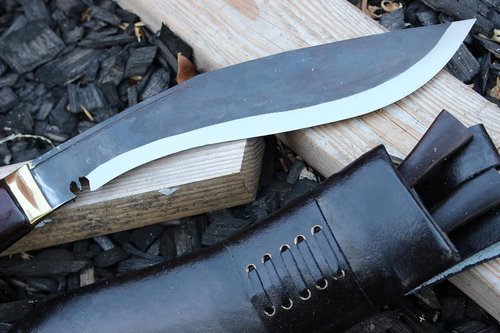 EGKH-100% Handmade & Hand Forged Nepalese Kukri - Typical Village khukuri- 10.5" Full Tang Jungle Blade Khukuri House Nepal