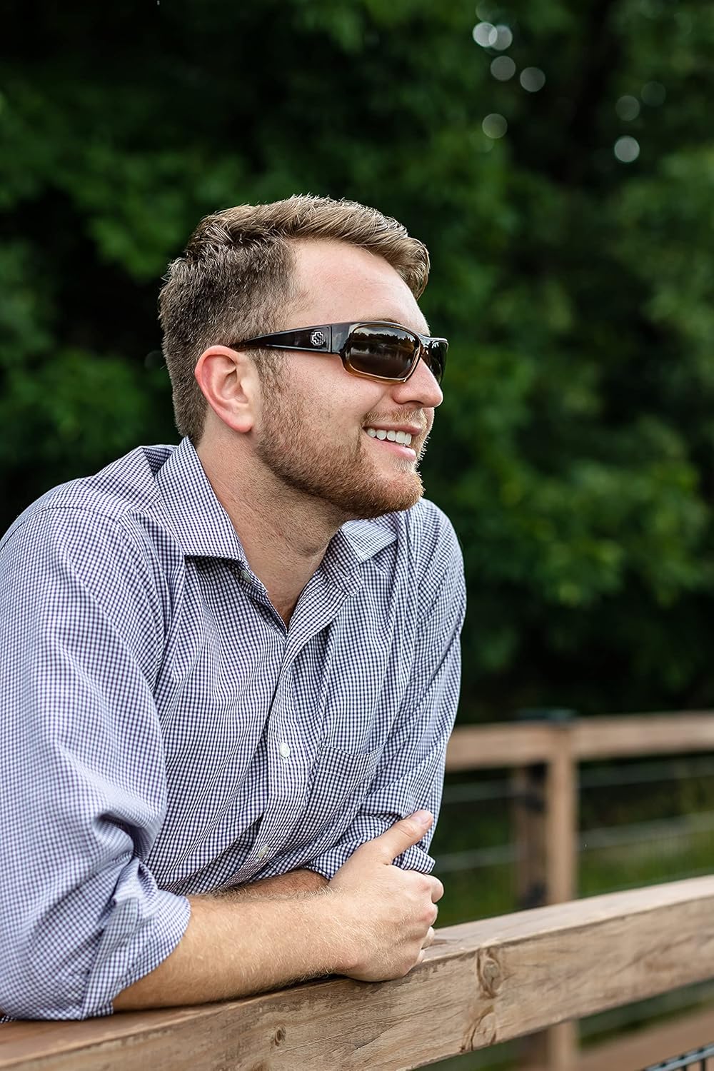 SPY Optic Piper, Rectangular Wrap Sunglasses, Color and Contrast Enhancing Lenses