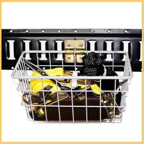 DC Cargo Mall E Track Basket – Bolt-On Wire Bin Organizer – Compact E Track Storage & Accessories for Trailers and Trucks