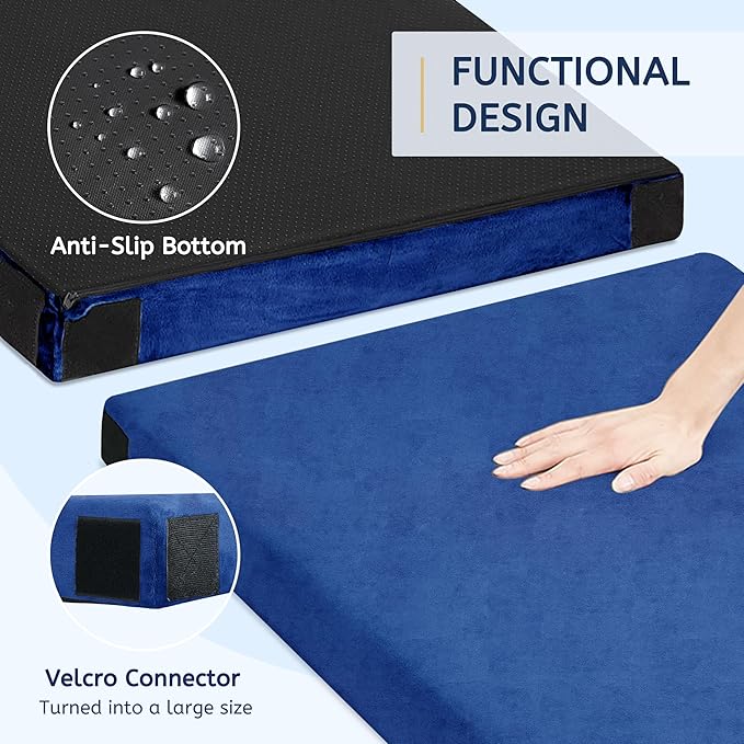 HomeMate CertiPUR-US Memory Foam Camping Mattress Pad Portable Roll Up Mattress for Adults Sleeping Mat Cot Mattress Pad