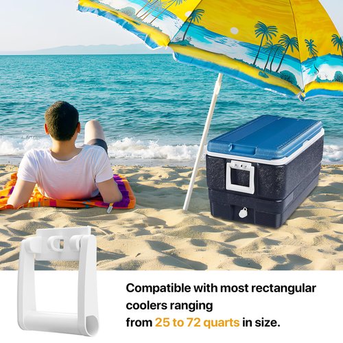 Cooler Handle and Screws,Replacement White Plastic Handles,Cooler Handle Replacement Parts