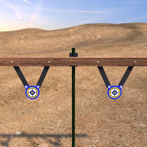Atflbox T Post Target Hanger for AR500 Steel Targets, 4 Pack T Post Steel Target Mounting Bracket, Steel Shooting Target Mounting Hardware for Precision Shooting