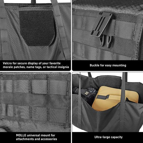 NEXT STATION Tactical Collapsible MOLLE Storage Bag,Waterproof Large Reusable Foldable Carrying Capacity Tote Bag for Hunting Shooting Camping Sporting Gear,Lightweight and Durable