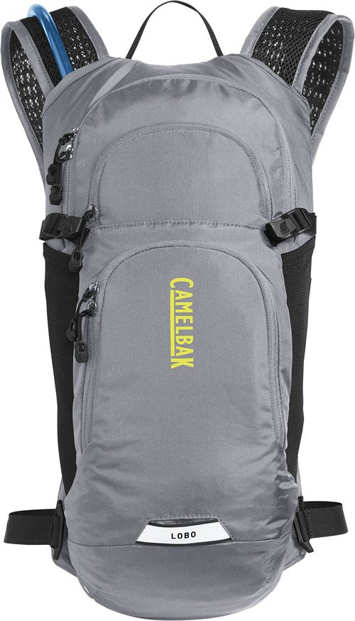 CamelBak Lobo 9 Bike Hydration Backpack Gunmetal/Lime, 70oz