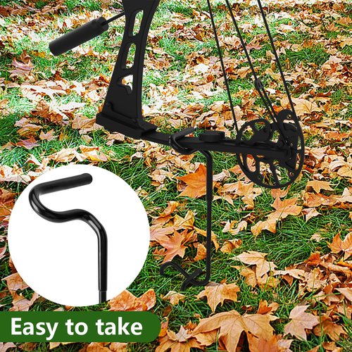 RunNico 2pcs Hunting Blind Bow Holder, Portable Stake With Rubber Coating, Stable for Ground Target Practice