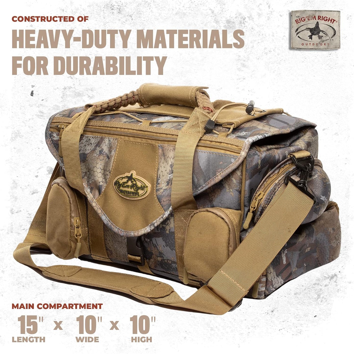 Rig'Em Right Waterfowl Shell Shocker XLT Duck Hunting Blind Bag with Molded Ammo Compartments, Sunglasses Case, Drink Holder and More (Gore Optifade March Camo)