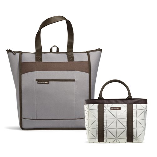 Rachael Ray Chillout Reusable Grocery Bag and Lunch Bag, Cooler Bag, Soft Sided Cooler and Lunch Bag, Insulated and Leak Proof