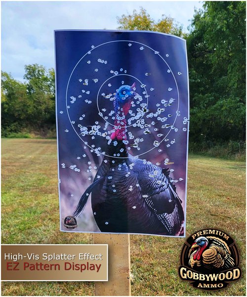 Peel & Stick Reactive Turkey Target 12" x 18" (5 Pack).
