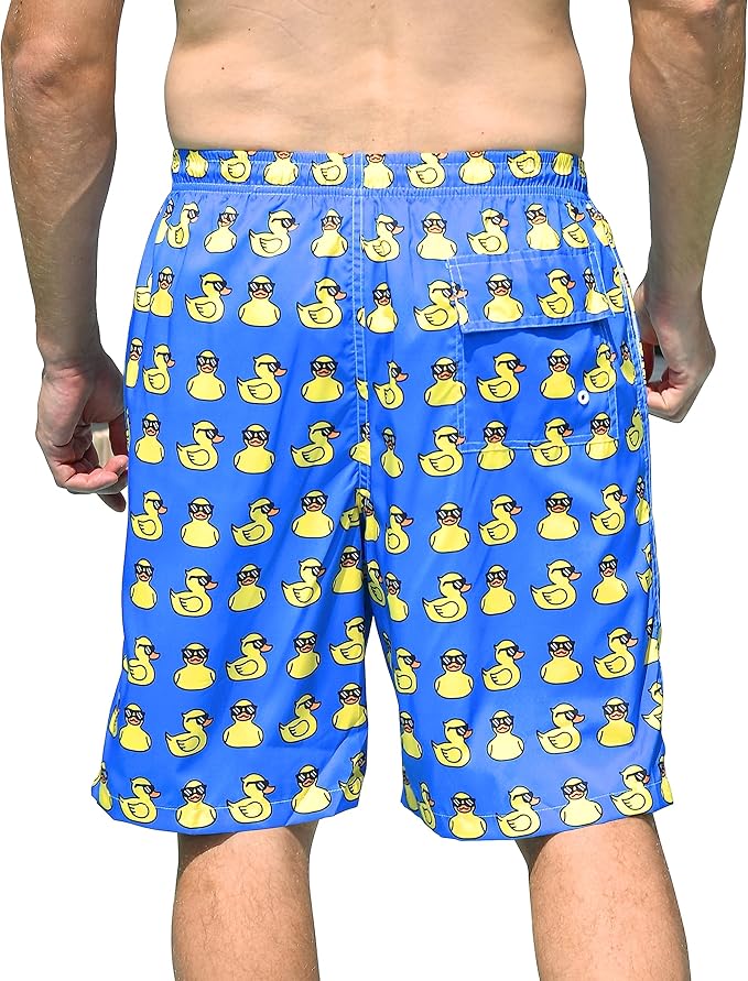 Mens Swim Trunks Quick Dry Board Shorts with Mesh Lining, Breathable Surf Beach Shorts Swimwear Bathing Suits