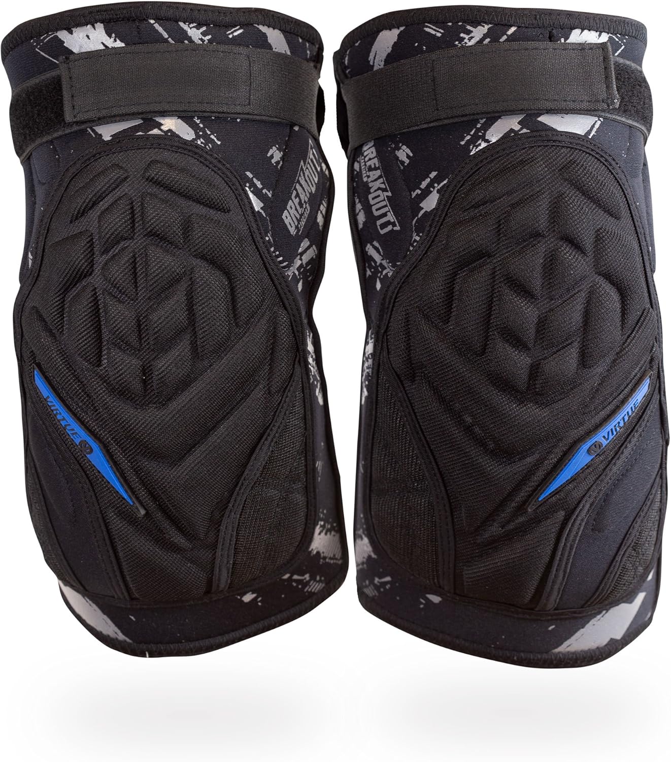 VIRTUE Breakout Knee Pads - Lightweight Multi-Sports Protective Pads with Moisture Wicking Compression Sleeve Liner and High Density 3D Molded Foam for High Impact Protection - Black